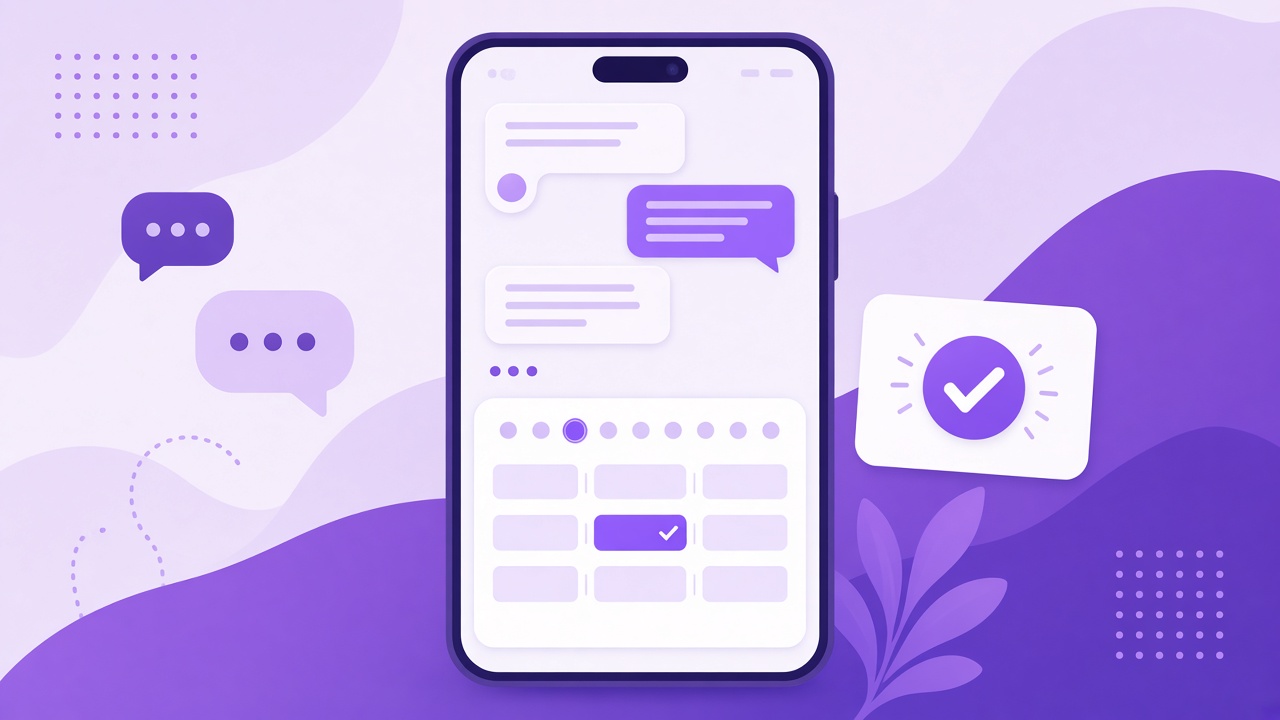 Chat and booking calendar